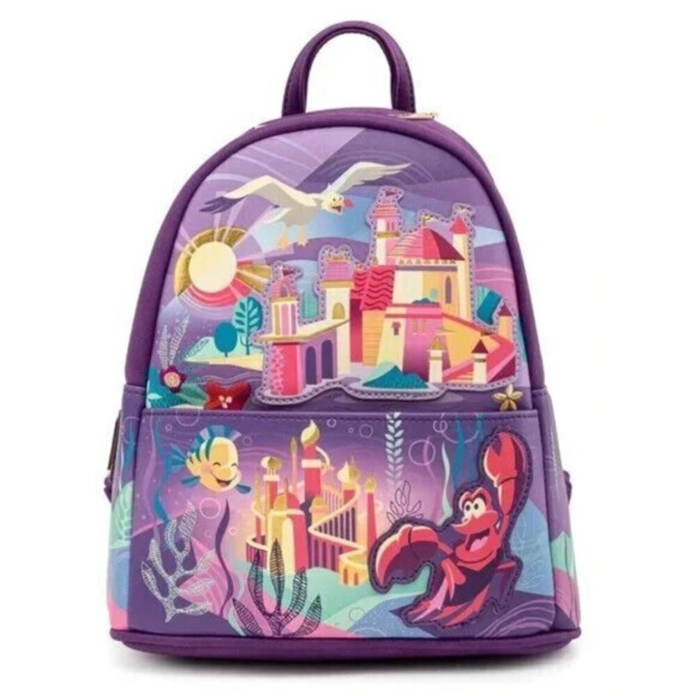 Loungefly Disney The Little Mermaid Ariel Castle‎ Mini Backpack